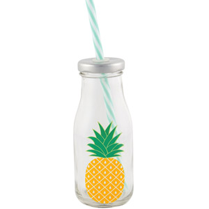 Tropical Pineapple Mini Milk Bottle