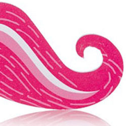 Pink Moustache Nail File