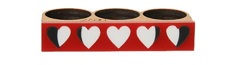 Red Moon Phase Heart Bar Ring