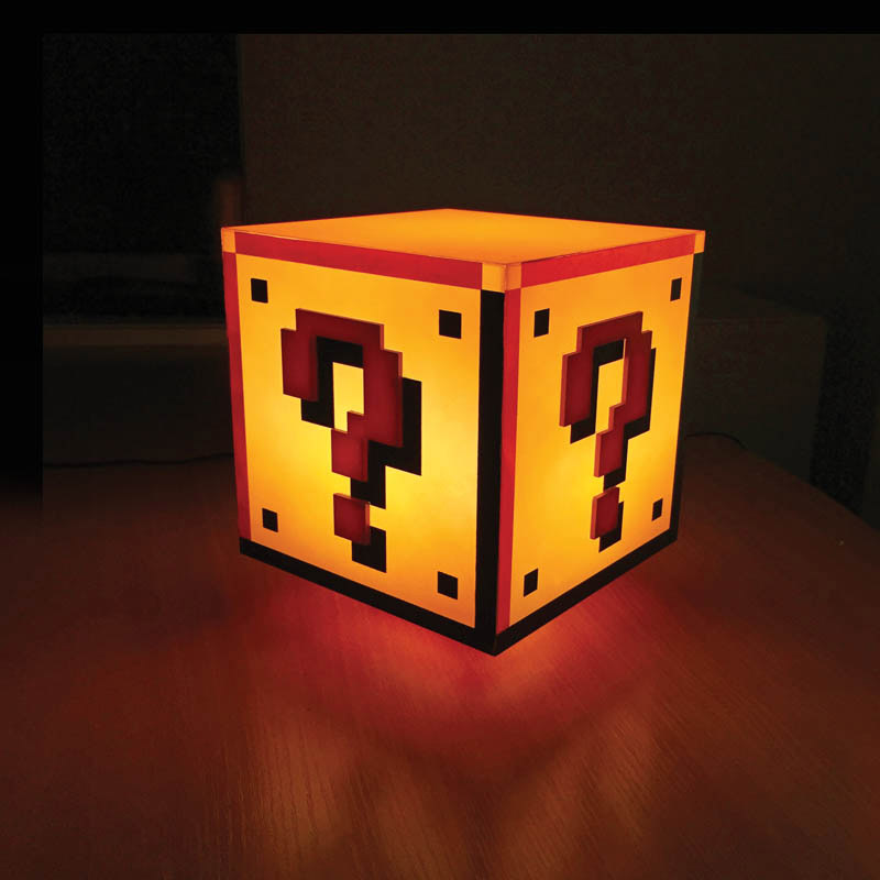 Lampada Super Mario Cubo con Punto Interrogativo