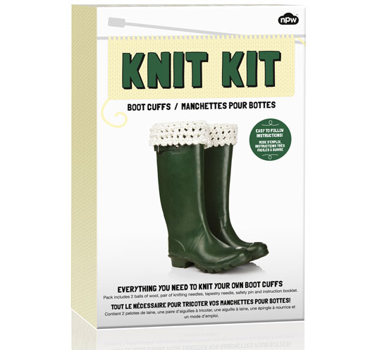 kit  tricot  - Manchette pour bottes