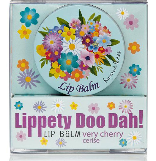 Lippenbalsam Retro Blumen Grn