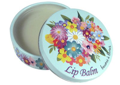Lip Balm Green Retro Flower