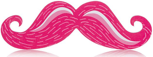 Pink Moustache Nail File