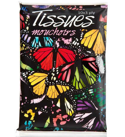 Printed Pocket Tissues Butterfly