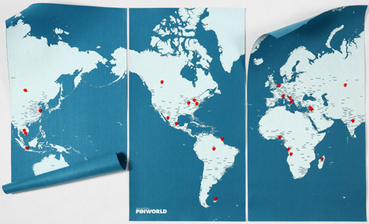 Carte Murale avec Punaises - Monde XL