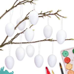 12 Paper Mache Easter Eggs