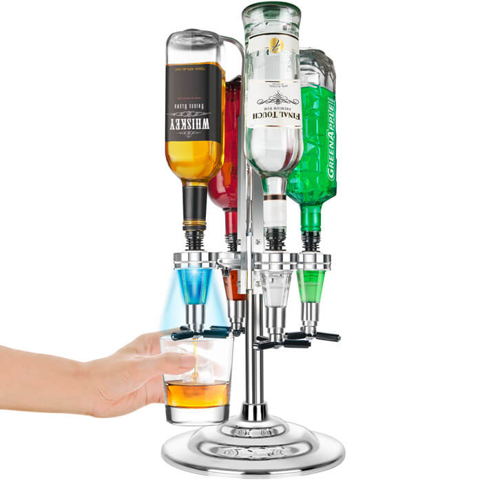 4 Bottle LED Liquor Dispenser