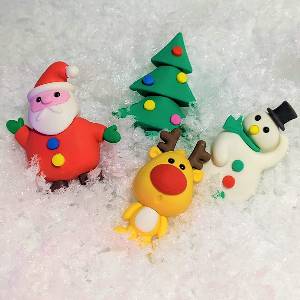 Christmas Eraser Set