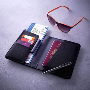 Travel Wallet Black & Grey