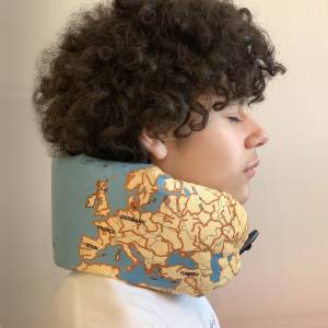 Coussin de Voyage Gonflable Mappemonde