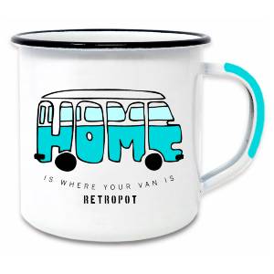 Retropot Campervan Enamel Mug