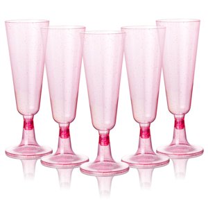 Rosa Glitzer-Sektgl�ser