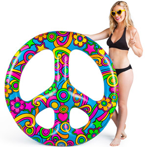 Giant Peace Sign Pool Float