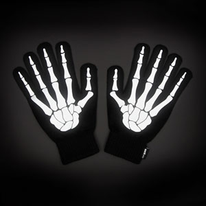 Skeleton Print Gloves