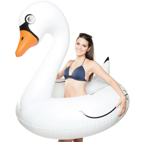 Pool Float White Swan