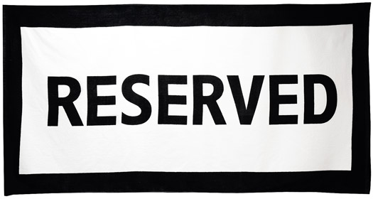 IGGI Reserved 100/% Cotton Beach Towel 76 x 152cm finally its safe to leave your sun bed