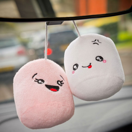 Decorazione Auto Mini Peluche Marshmallow