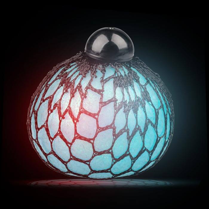 Light-Up Glitter Squishy Mesh Ball