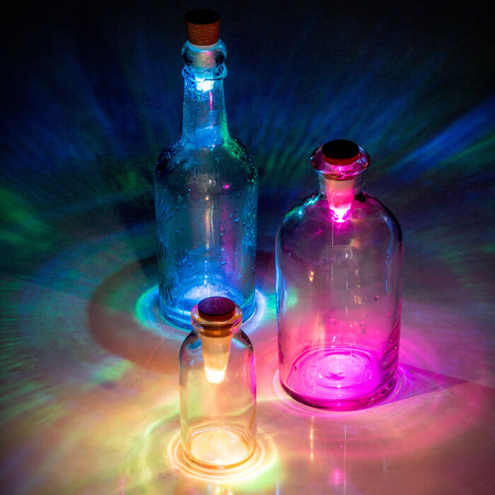 Tappo per Bottiglie con Luce Led Multicolore