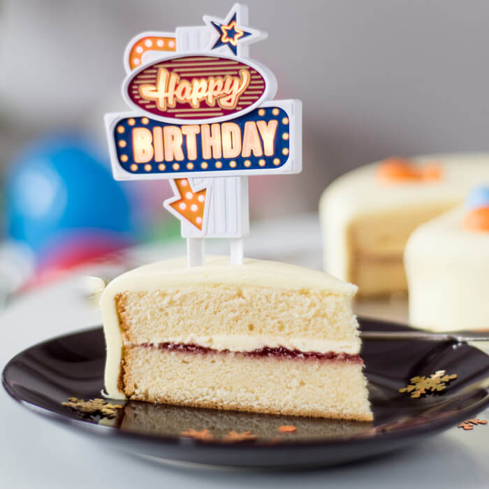 Flashing Happy Birthday Cake Topper