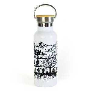 Water Bottle Swiss Tradition White