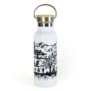 Bouteille Thermos Tradition Suisse Blanche