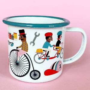 Bike Lover Enamel Mug