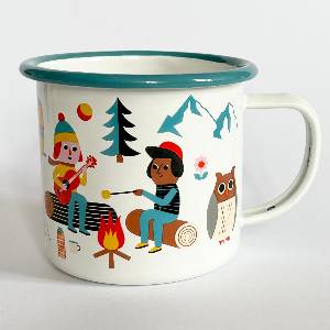 Emailletasse Camping Lover