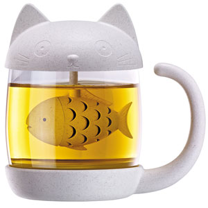 Tasse Chat avec Infuseur Poisson