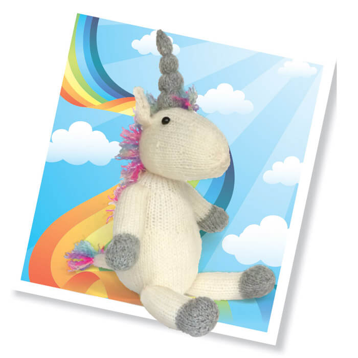 Kit Lavorazione a Maglia Peluche Unicorno