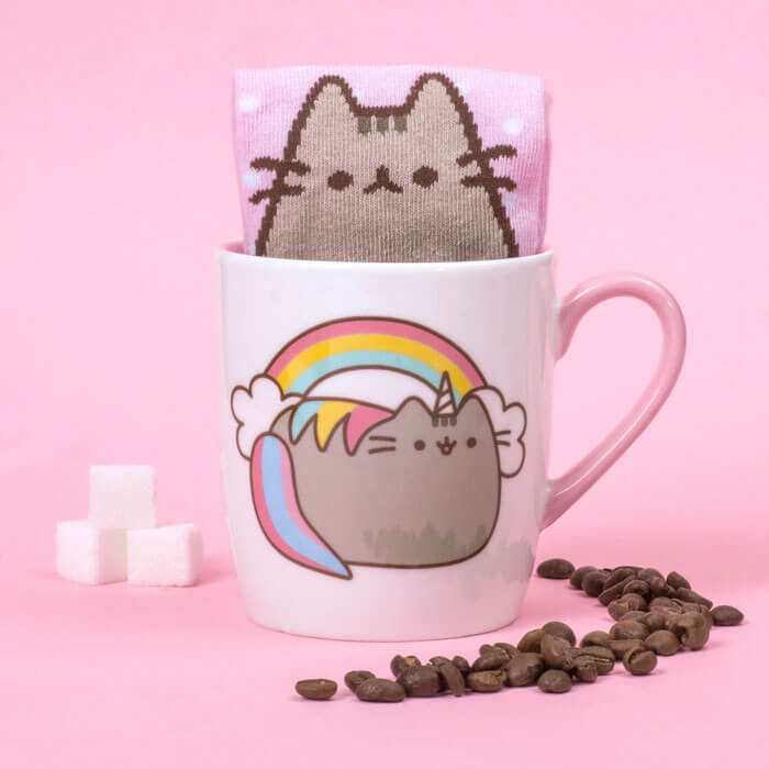 Pusheen Einhorn-Tasse mit Socken