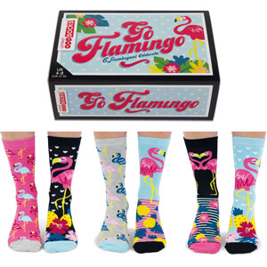 United Oddsocks Go Flamingo Socken-Geschenkset