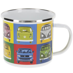 Multicolor VW T1 Enamel Mug