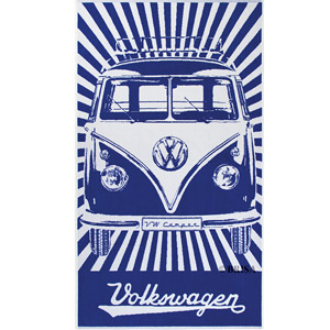 VW Bus Strandtuch Blau