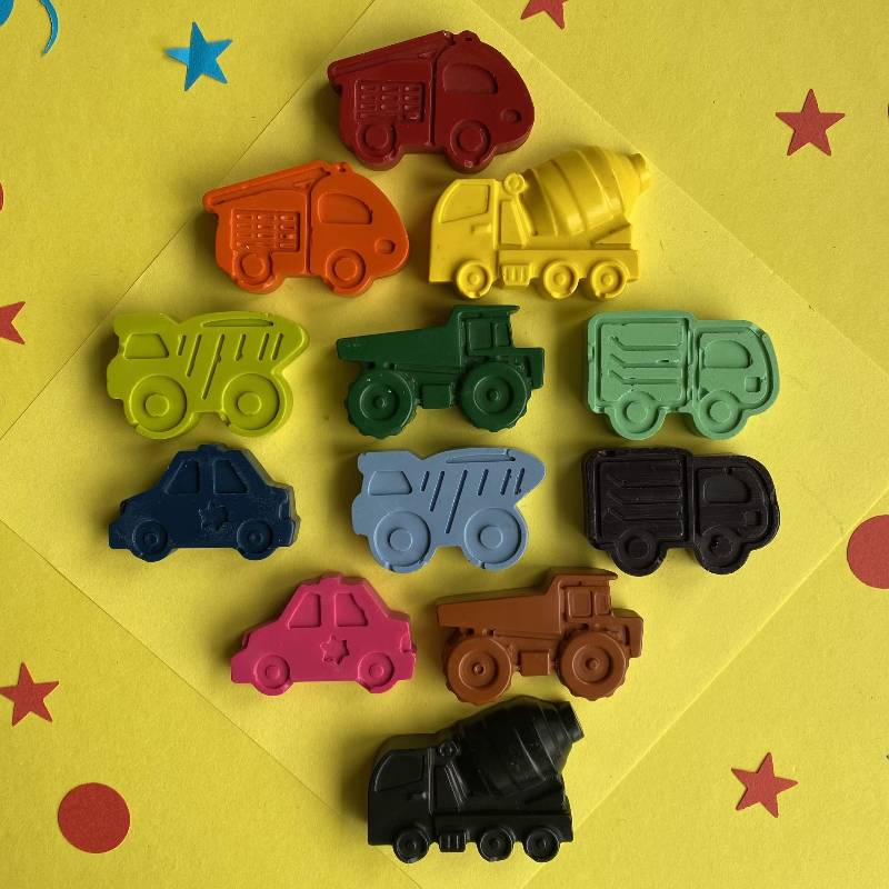 Vehicles Wax Crayons Gift Tub
