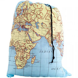 Maps Travel Laundry Bag