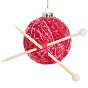 Knitting Ball Shaped Bauble