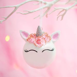 Unicorn Flower Crown Bauble