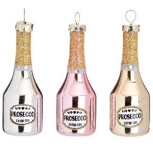 Prosecco-Weihnachtsschmuckset