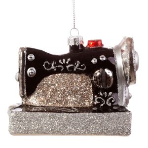 Retro Sewing Machine Shaped Bauble