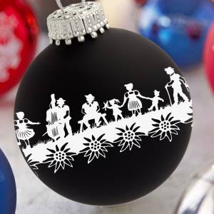 Christmas Bauble Swiss Tradition Black