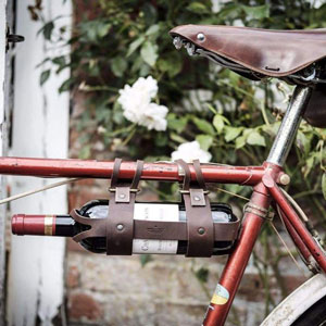 Bicycle Leather Wine Bottle Holder