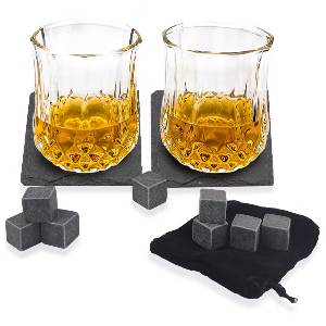 Set di Bicchieri da Whisky e Pietre Refrigeranti